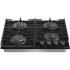 Gorenje Варильна поверхня газова на склі, 60см, чавун, чорний