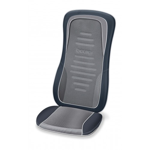 Beurer Масажер для тіла, від мережі, 5,9кг, накидка на сидіння, 3 режими, шиацу, підігрів, сірий, екошкіра