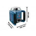 Bosch Нівелір лазерний ротаційний Professional GRL 400 H, 20м/з приймачем 400м, ±0.08мм/м, 600 об/хв, IP54, 2кг, кейс, приймач LR1, АКБ, ЗП
