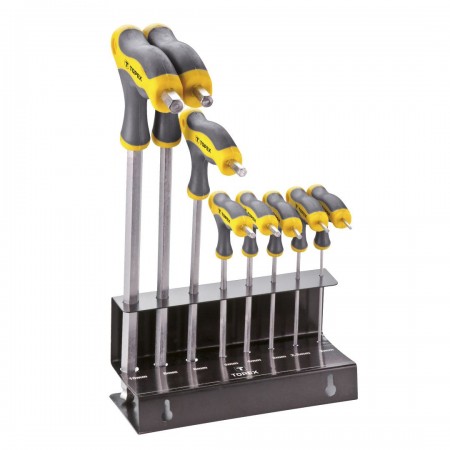 Topex Ключі шестигранні, набір 8 од., 2-10 мм, Т-подібна руч