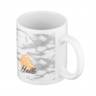 Чашка Ardesto Hello, 330мл, кераміка, біло-сірий Чашка Ardesto Hello, 330мл, кераміка, біло-сірий