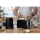 Електрочайник Ardesto EKL-F420BWD, 1.7л, метал, мат, Strix, чорний