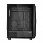 Корпус 2E GAMING Aruba G3313B, без БЖ 1xUSB3.0, 2xUSB2.0, 5x120мм ARGB, VGA 300мм, LCS ready, HUB, TG Side Panel, ATX, чорний
