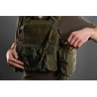 Плитоноска 2Е, Тип 1, з кишенями для бічного захисту і підсумками, Молле, зелена