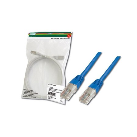 Digitus Патч-корд CAT 5e UTP, 5м, AWG 26/7, Cu, PVC, синій