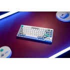 Lemokey Клавіатура механічна P1 Pro 84Key, Super Red, WL/BT/USB-A, QMK/VIA, Hot-Swap, EN/UKR, RGB, Knob, Space Silver