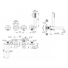 Deante Душовий набір Silia зі змішувачем для ванни, лійка, кріпл. - прихованого монтажу, брашоване золото