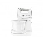 Bosch Міксер стаціонарний 450Вт, насадки-4, блендер, подрібнювач, чаша-пластик, 0.5л, турборежим, білий