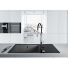 Deante Змішувач для кухні Gerbera, довж.виливу - 200мм, гнучкий, 1 важіль, хром-чорний Deante Змішувач для кухні Gerbera, довж.виливу - 200мм, гнучкий, 1 важіль, хром-чорний