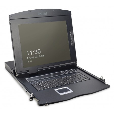 Digitus Консоль 16-port KVM & Touchpad, US keyboard, 17