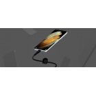 Belkin Кабель USB-С - USB-C плетений, силіконовий, з ремінцем на магніті, 1м, чорний Belkin Кабель USB-С - USB-C плетений, силіконовий, з ремінцем на магніті, 1м, чорний