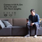 Belkin Кабель USB-C > USB-C заряджання/синхронізації 2м, 60Вт, Type-C, плетений, білий