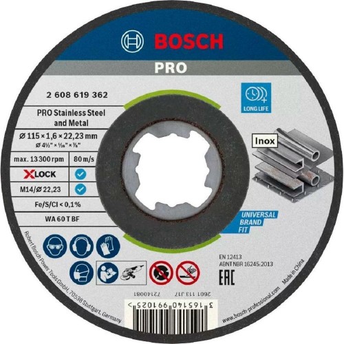 Bosch Диск відрізний PRO X-Lock по металу 115х1.6мм