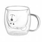 ARDESTO Набір чашок з ручками і подвійними стінками Animals, 250мл, 2шт, боросилікатне скло, прозорий ARDESTO Набір чашок з ручками і подвійними стінками Animals, 250мл, 2шт, боросилікатне скло, прозорий