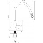 Deante Набір для кухні Corio, гранітна мийка ZRC_2103 + зміш. BOC_B740, графіт