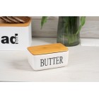 ARDESTO Маслянка Midori 16.5х10х8см, кераміка, бамбук, біла ARDESTO Маслянка Midori 16.5х10х8см, кераміка, бамбук, біла