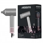ARDESTO Фен Pink Touch, 1600Вт, 2 швидкості, 3темп.режими, іонізація, дифузор, магнітні насадки, сірий+рожевий