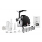 ARDESTO М'ясорубка, 1800Вт, продук.-2кг/хв, 3 решітки + для ковб., кеббе, 4 терки, пластик, чорно-сріблястий