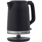 Електрочайник Gorenje 1.7л, Strix контроль, чорний матовий