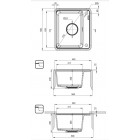 Deante Мийка кухонна Momi, граніт, квадрат, без крила, 500х440х230мм, чаша - 1, врізна, чорний матовий Deante Мийка кухонна Momi, граніт, квадрат, без крила, 500х440х230мм, чаша - 1, врізна, чорний матовий