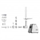 ARDESTO М'ясорубка, 2300Вт, продук.-2.2кг/хв, 4 решітки + для ковб., кеббе, насадка для томатів, пластик, біло-чорний ARDESTO М'ясорубка, 2300Вт, продук.-2.2кг/хв, 4 решітки + для ковб., кеббе, насадка для томатів, пластик, біло-чорний