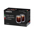 ARDESTO Набір чашок з подвійними стінками для еспресо, 80 мл, H 7,3 см, 2 шт, боросиликатне скло ARDESTO Набір чашок з подвійними стінками для еспресо, 80 мл, H 7,3 см, 2 шт, боросиликатне скло