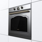 Gorenje Духова шафа електрична, 77л, A, пара, дисплей, чорний матовий