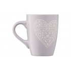 ARDESTO Чашка Heart, 330 мл, сіра, кераміка