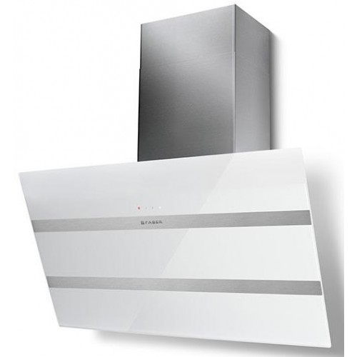Faber Витяжка похила, 80см, 1219м3г, Steelmax Ev8 Led Wh A80, белий+нерж Faber Витяжка похила, 80см, 1219м3г, Steelmax Ev8 Led Wh A80, белий+нерж