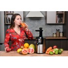 ARDESTO Соковитискач шнековий 200Вт, чаша-0.6л, жмих-0.6л, пластик/метал, сріблясто-чорний