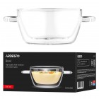 Бульйонниця з ручками і подвійними стінками Ardesto 500мл, боросилікатне скло, прозорий Бульйонниця з ручками і подвійними стінками Ardesto 500мл, боросилікатне скло, прозорий