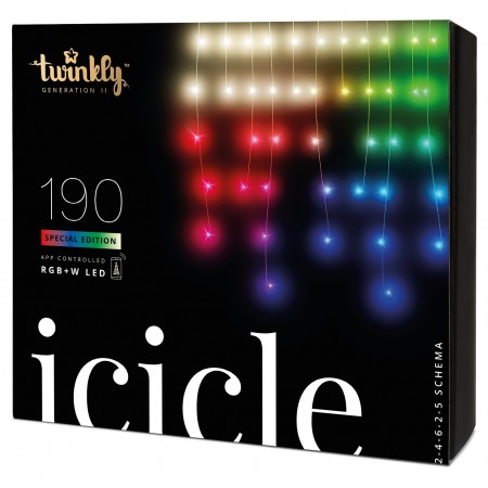 Twinkly Smart LED Гірлянда Twinkly Icicle RGBW 190, Gen II, 
