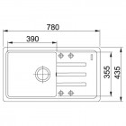 Franke Мийка кухонна Malta, фраграніт, прямокутник, з крилом, 780х435х200мм, чаша - 1, накладна, BSG 611-78, сірий камінь Franke Мийка кухонна Malta, фраграніт, прямокутник, з крилом, 780х435х200мм, чаша - 1, накладна, BSG 611-78, сірий камінь