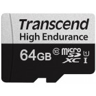 Transcend Карта пам'яті microSD 64GB C10 UHS-I U1 High Endurance (85TB)