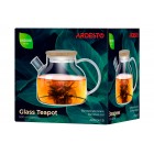 ARDESTO Заварник Midori, 600мл, боросилікатне скло, бамбук, прозорий