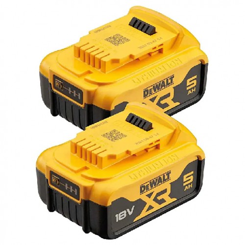 Акумулятор DeWalt 18В XR Li-lon 2х5А·год 1.3кг Акумулятор DeWalt 18В XR Li-lon 2х5А·год 1.3кг