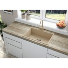 Deante Змішувач для кухні Nemezja, довж.виливу - 180мм, поворотний, 1важіль, пісок Deante Змішувач для кухні Nemezja, довж.виливу - 180мм, поворотний, 1важіль, пісок