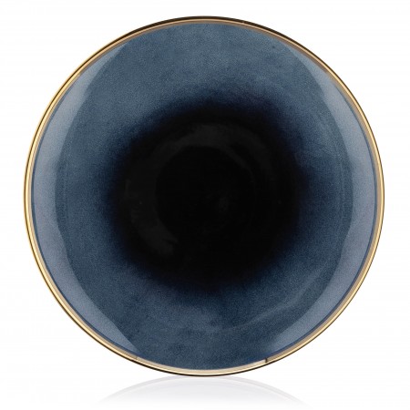 ARDESTO Тарілка десертна Andria, 20.1см, кераміка, синьо-сір
