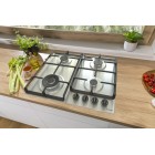 Gorenje Варильна поверхня газова, 60см, чавун, конфорка Wok, нерж