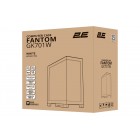 2E Gaming Корпус Fantom GK701W без БЖ 2xUSB3.0, 1xUSBType-C, 4x120мм ARGB, VGA 400мм, LCS ready, контролер з пультом, TG Side/Front Panel, mATX, білий