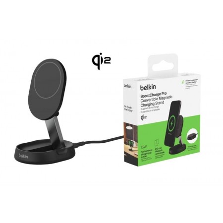 Belkin Зарядний пристрій бездротовий 15Вт Magnetic Stand Qi2