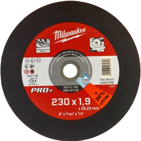 Milwaukee Диск відрізний по металу PRO+, 230х1.9х22.2мм