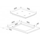 Hansa Варильна поверхня газова, 59см, чавун, білий