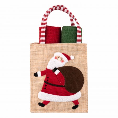 Подарунковий набір рушничків в мішечку Ardesto Christmas San