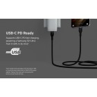 Belkin Кабель USB-С - USB-C плетений, силіконовий, з ремінцем на магніті, 1м, чорний Belkin Кабель USB-С - USB-C плетений, силіконовий, з ремінцем на магніті, 1м, чорний