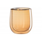 ARDESTO Набір чашок AGolden Moon з подвійними стінками , 250 мл, H 9,5 см, 2 од., боросилікатне скло