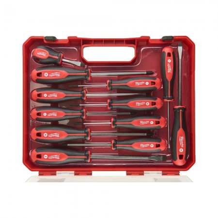 Milwaukee Викрутки набір 12шт, магнітні, SL,PH,PZ, кейс Milwaukee Викрутки набір 12шт, магнітні, SL,PH,PZ, кейс