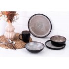 Тарілка супова Ardesto Bolzano, 630мл, 18см, кераміка, чорно-коричневий Тарілка супова Ardesto Bolzano, 630мл, 18см, кераміка, чорно-коричневий