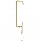 Deante Душова система Silia зі змішувачем для душу, душ - верхній душ, лійка, кріпл. - на стійці, брашоване золото