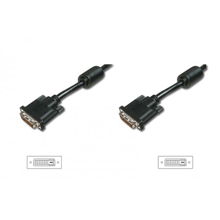 Digitus Кабель DVI-D dual link (AM/AM) 3m, black